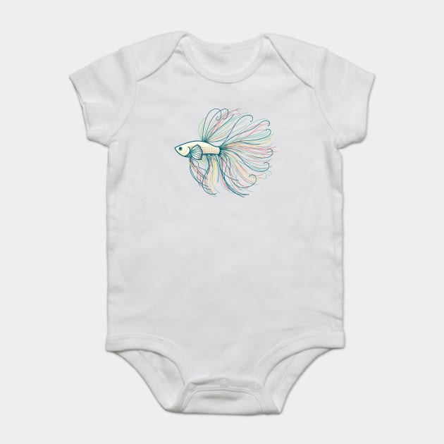 Colorful Fish Baby Bodysuit by CreativeSage